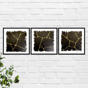 Set of 3 "Kintsugi"