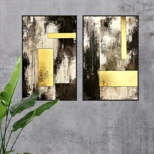 Set of 2 Original Abstract Paintings"Just The Two Of Us"