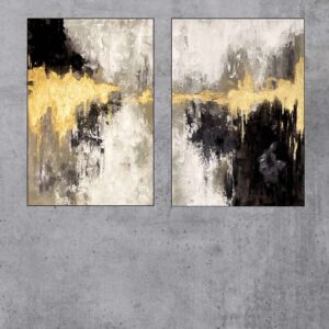 Inseparable -diptych abstract painting